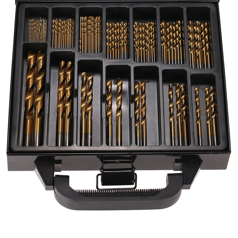 99Pcs HSS Drill Bits 1.5-10mm | Titanium Plated for Wood & Metal | Metal Case - Image 2