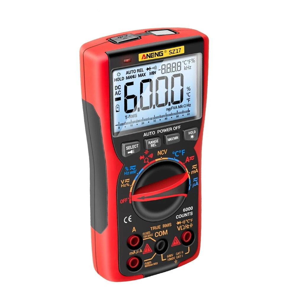 ANENG SZ17 Digital Multimeter | 6000 Counts True RMS AC/DC Tester - Image 3