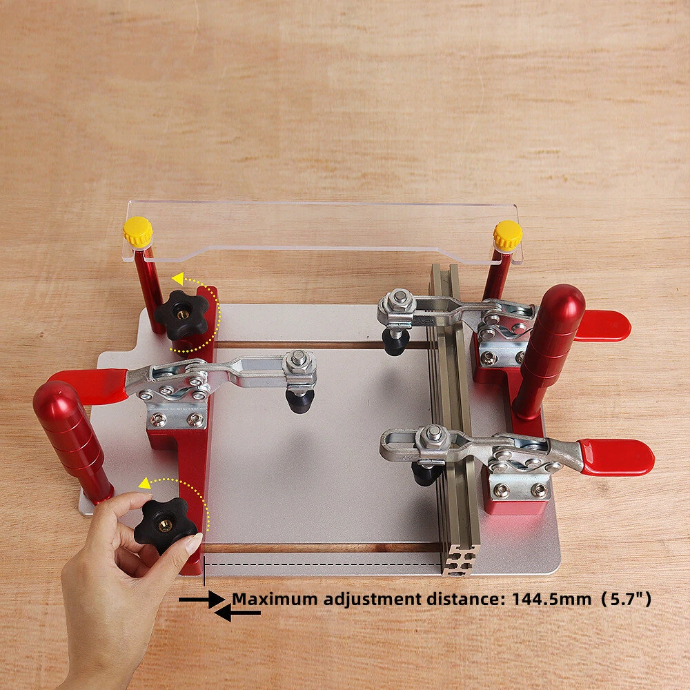 Router Table Coping Sled with Clamps | Precise Front Joint Cutting for Cabinet Doors - Image 5