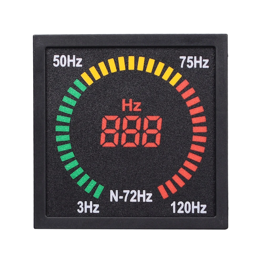 N-72HZ Digital Frequency Meter | 3-120Hz 68mm Hole | 73mm LED Hertz Tester - Image 3
