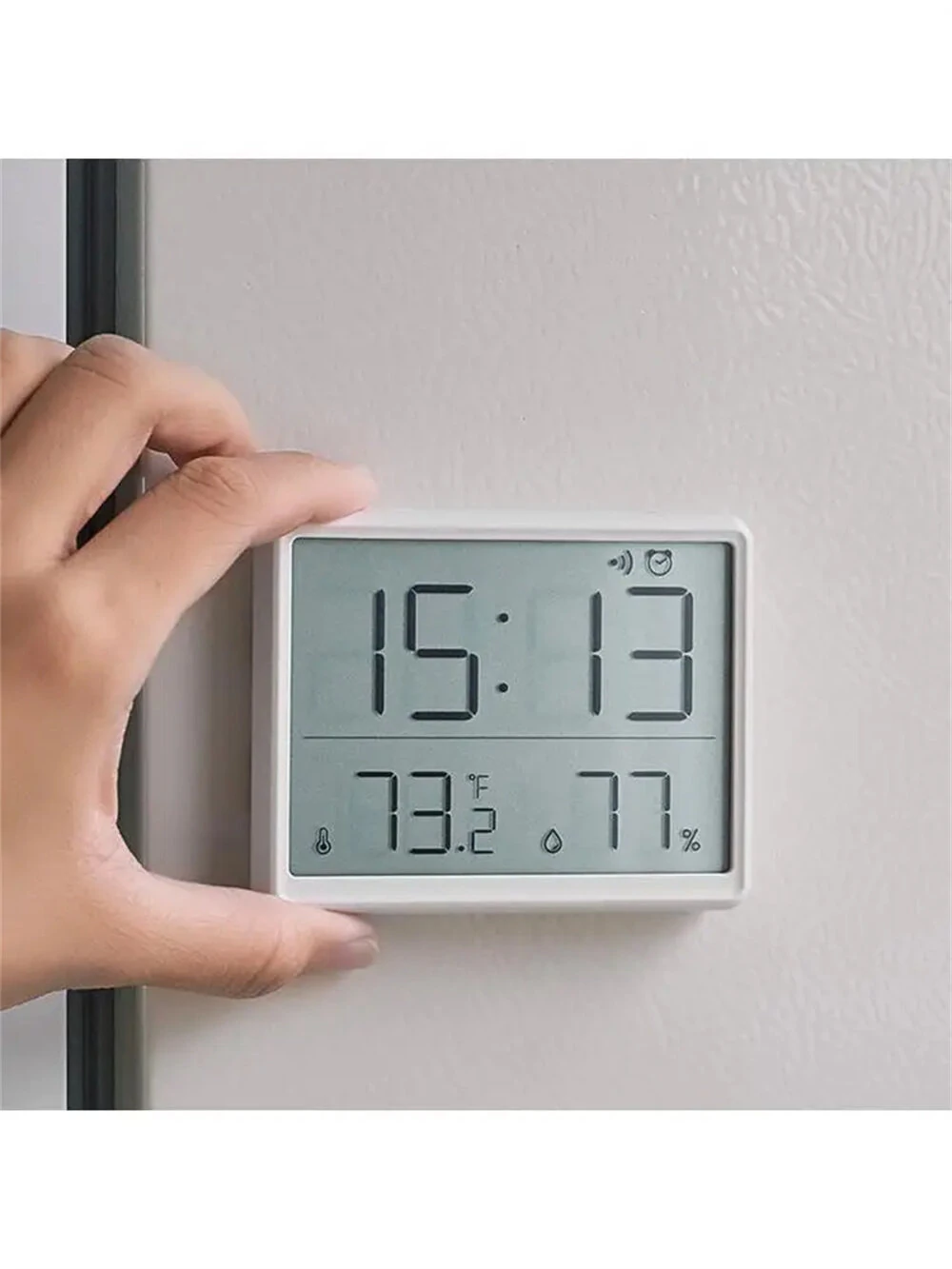 LCD Digital Alarm Clock - Large Display with Temperature Humidity Monitor | Portable Magnetic Design for Travel Desk Nightstand - Image 5