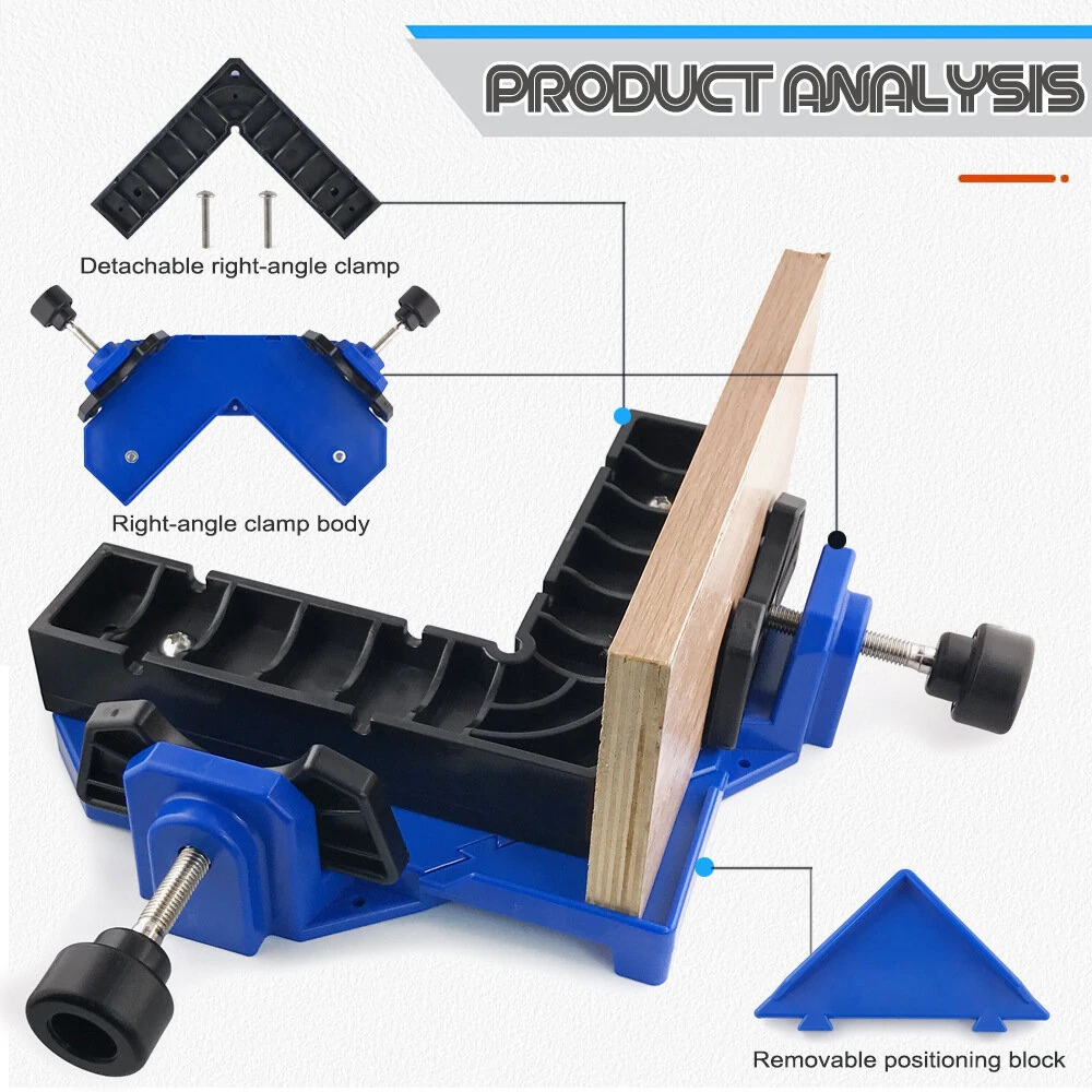 ABS Right Angle Wood Clamp - Adjustable 90 Degree Corner Clamp for Framing & Cabinet Making - Image 4
