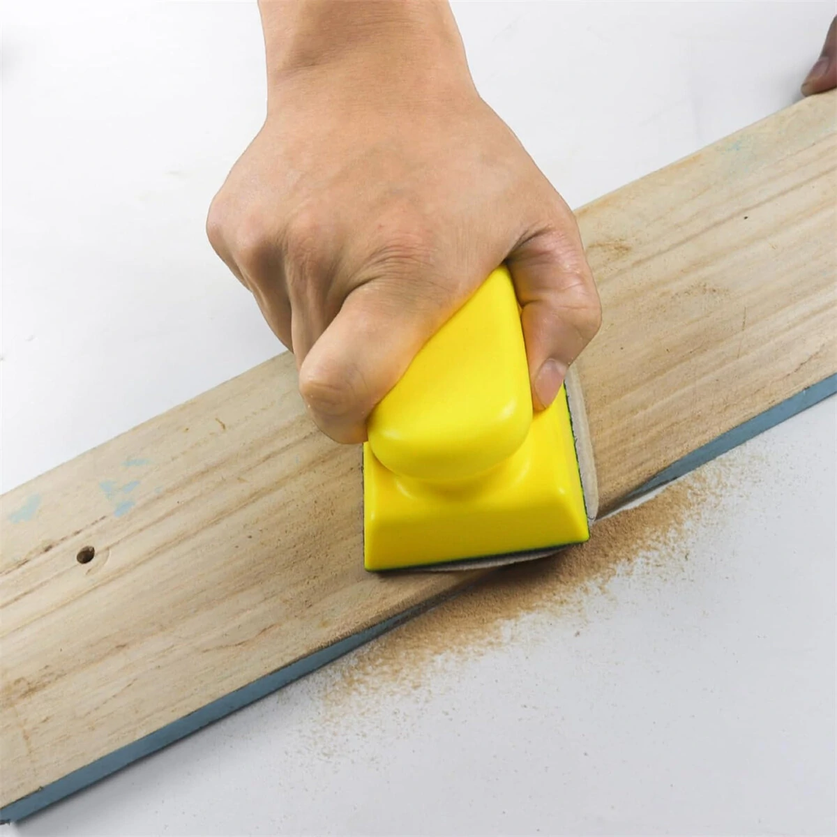 9PCS Hand Sanding Blocks Set - Contoured Profile for Auto Body & Wood - Yellow Durable Foam - Image 3