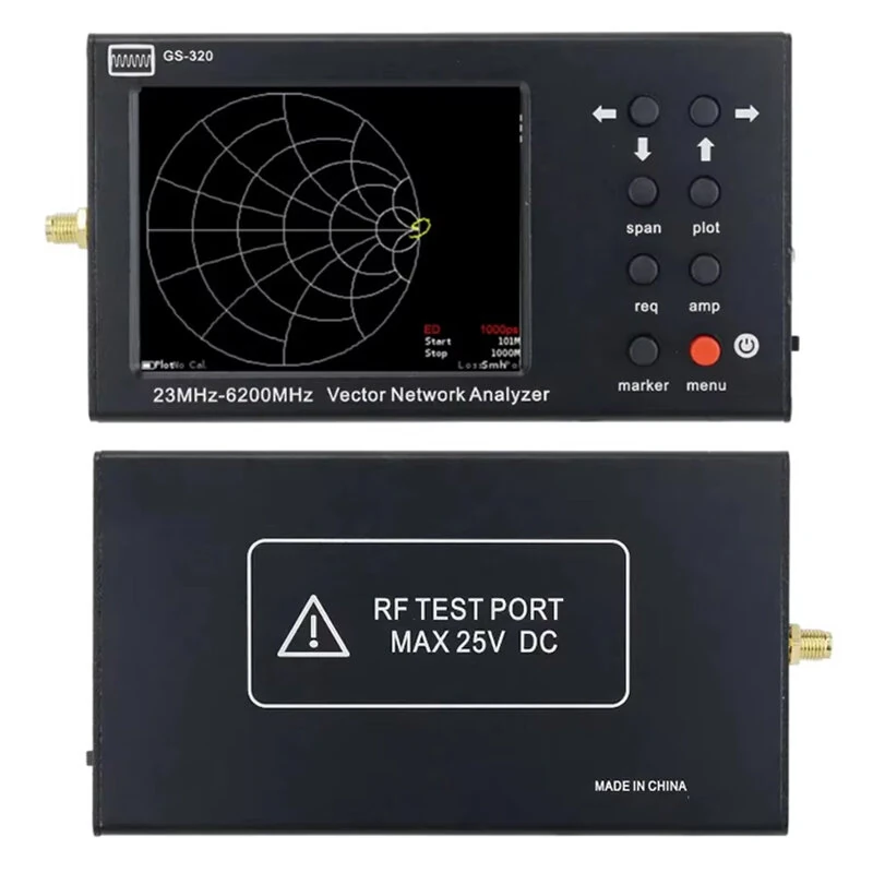 GS320 Vector Network Analyzer | 23MHz-6200MHz Handheld RF Analyzer & VSWR Tool - Image 4