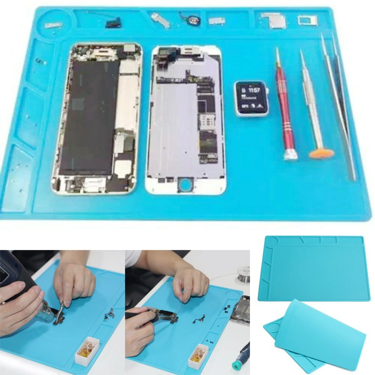 DANIU 34x23cm Heat Resistant Silicone Pad | BGA Soldering Repair Station Mat - Image 4