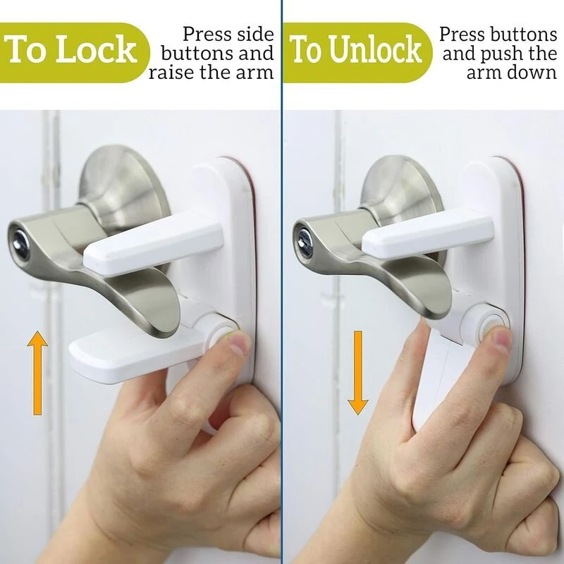 Dreambaby Door Lever Lock - 4 Pack Child Safety | Quick Install 3M Adhesive - Image 3