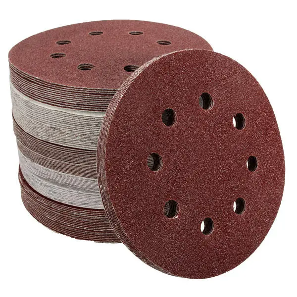 100pcs 125mm 8 Hole Sanding Discs | 60-240 Grit Abrasive Paper for Power Tools - Image 2