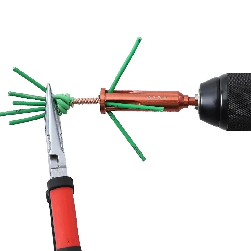 2.5/4mm Square Electrical Cable Stripper | 2-5 Holes | 1/4 Hex Shank Tool - Image 3