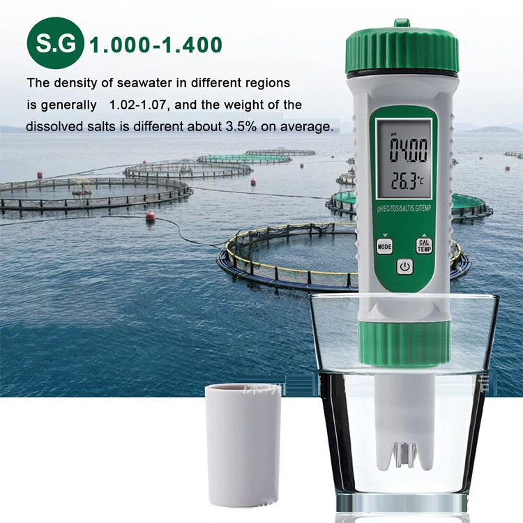 6-in-1 Water Quality Tester Pen - PH TDS EC SALT Temp | Multi-Function Meter - Image 5