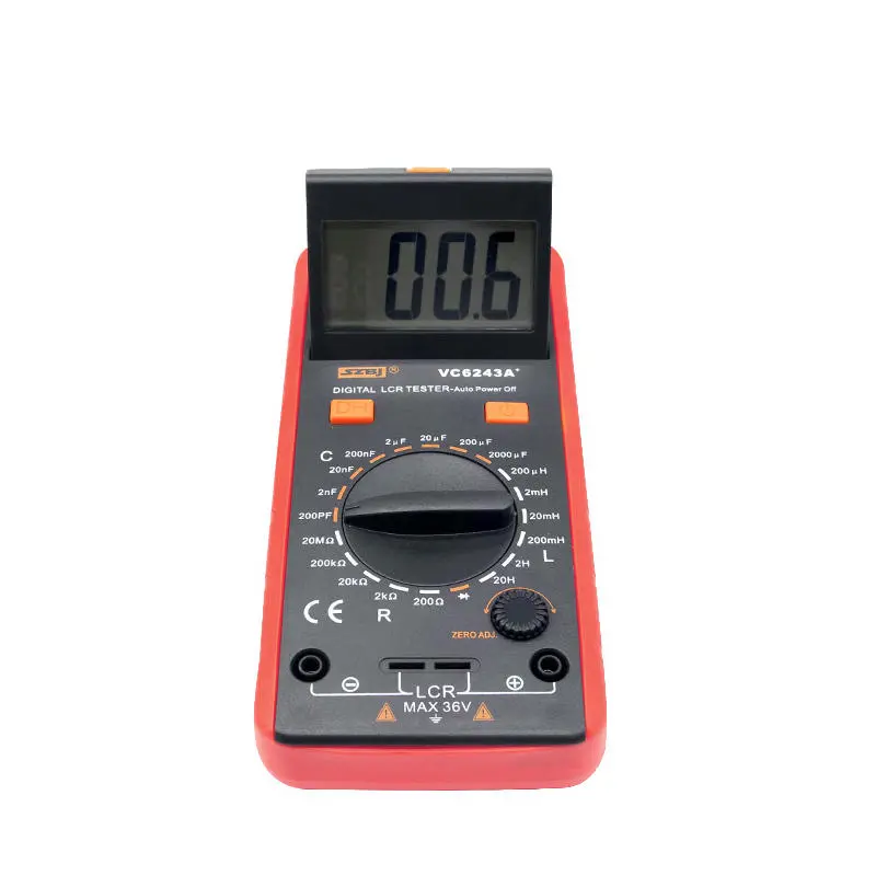 VC6243A Digital LCR Meter - Capacitance Inductance Resistance Tester with Clips & Bag - Image 3
