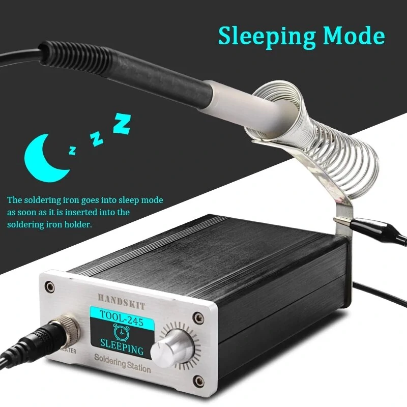 HANDSKIT T245 Digital Solder Station | 2.5s Fast Heating, Adjustable Temp, 3 Tips - Image 2