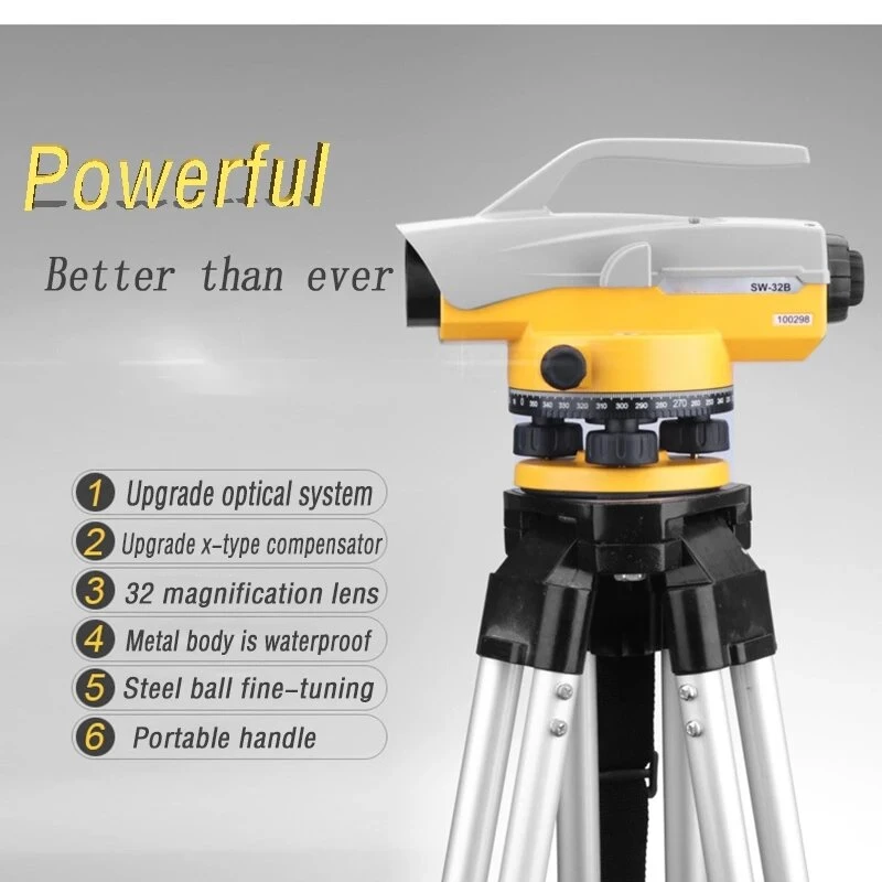 SNDWAY SW32A/SW32B Professional Laser Level - 32X Optical Auto Level for Construction - Image 3