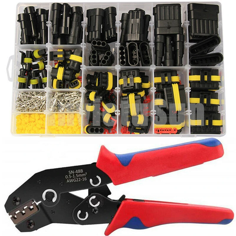 708PCS Waterproof Car Electrical Wire Connector Kit - 1 to 6 Pin | Truck Motorcycle - Image 5