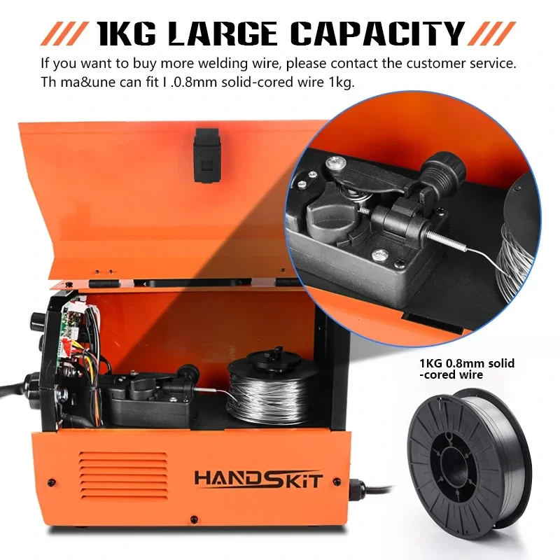 HANDSKIT MIG200 3-in-1 MIG MMA TIG Welder | 160A Portable Welding Machine - Image 2