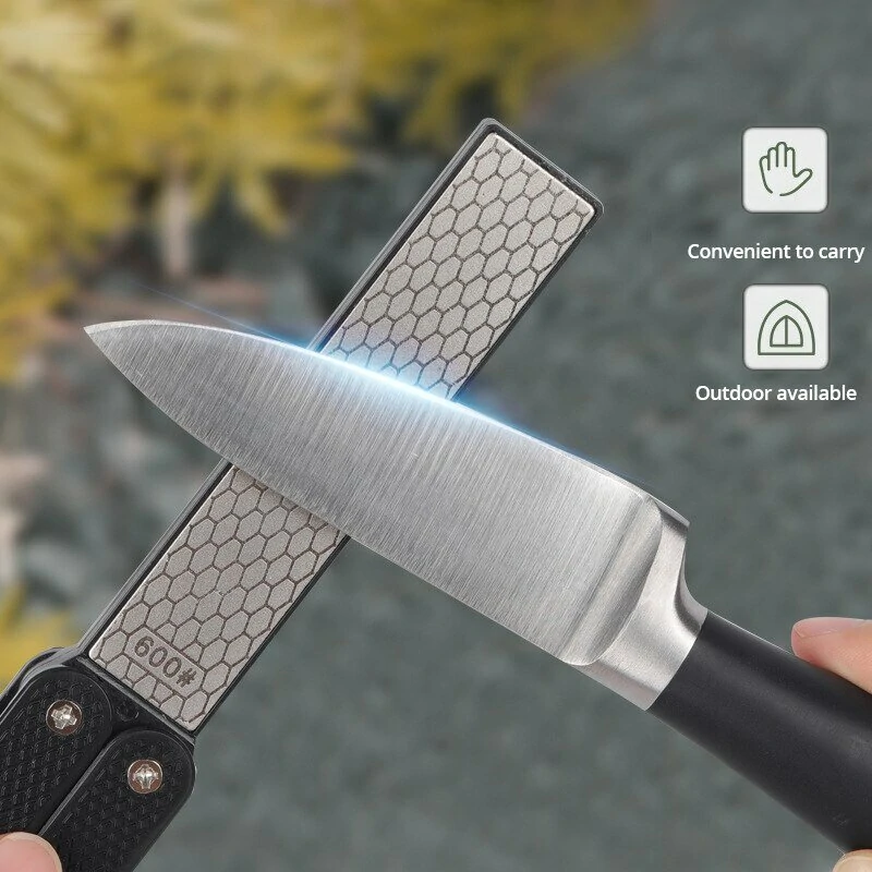 DMD Portable Double Side Grindstone - Professional Kitchen & Pocket Knife Sharpener | Diamond Sharpening Stone - Image 3