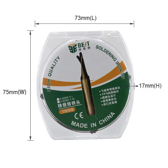 BES-A-900M-T I+IS Lead Free Soldering Iron Tips - 2PCS High Quality Fly Line - Image 5