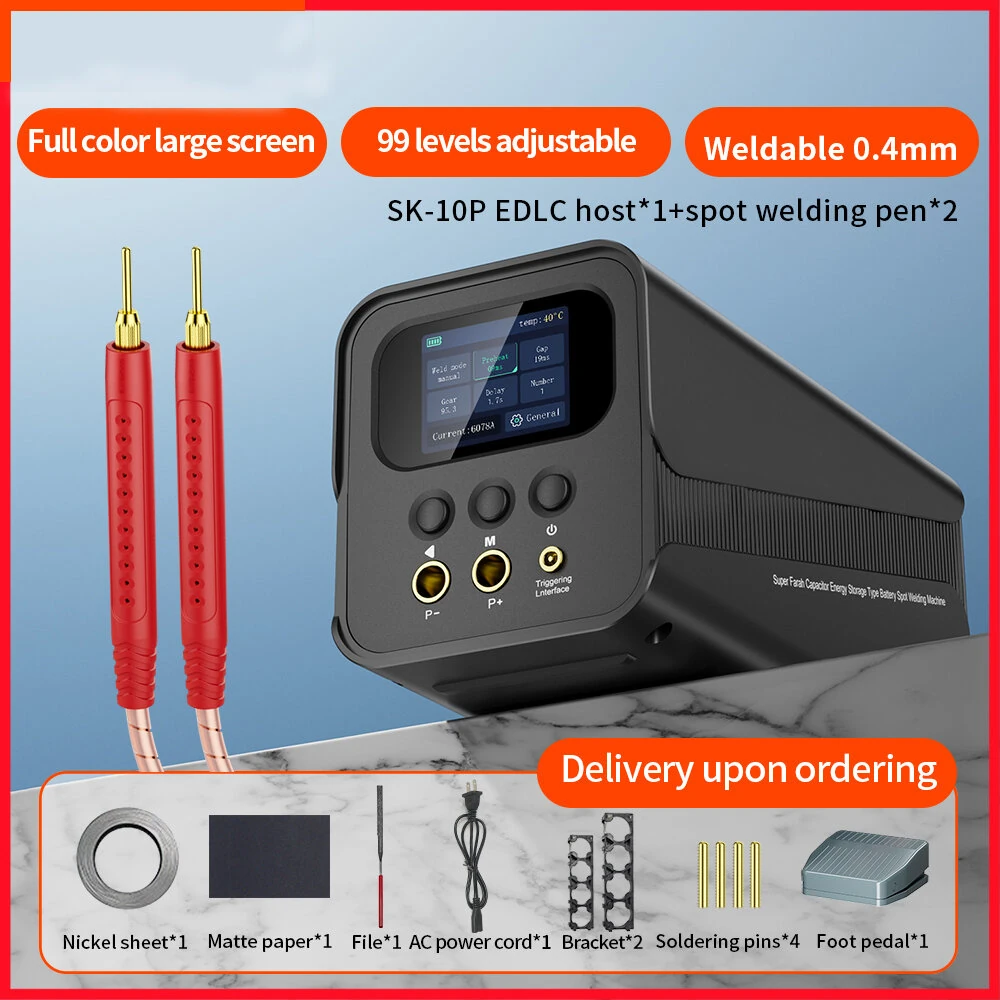 Supercapacitor Spot Welding Machine SK-10P | 2000A 5.8V Output | Automatic & Foot Mode for Battery Repair - Image 5