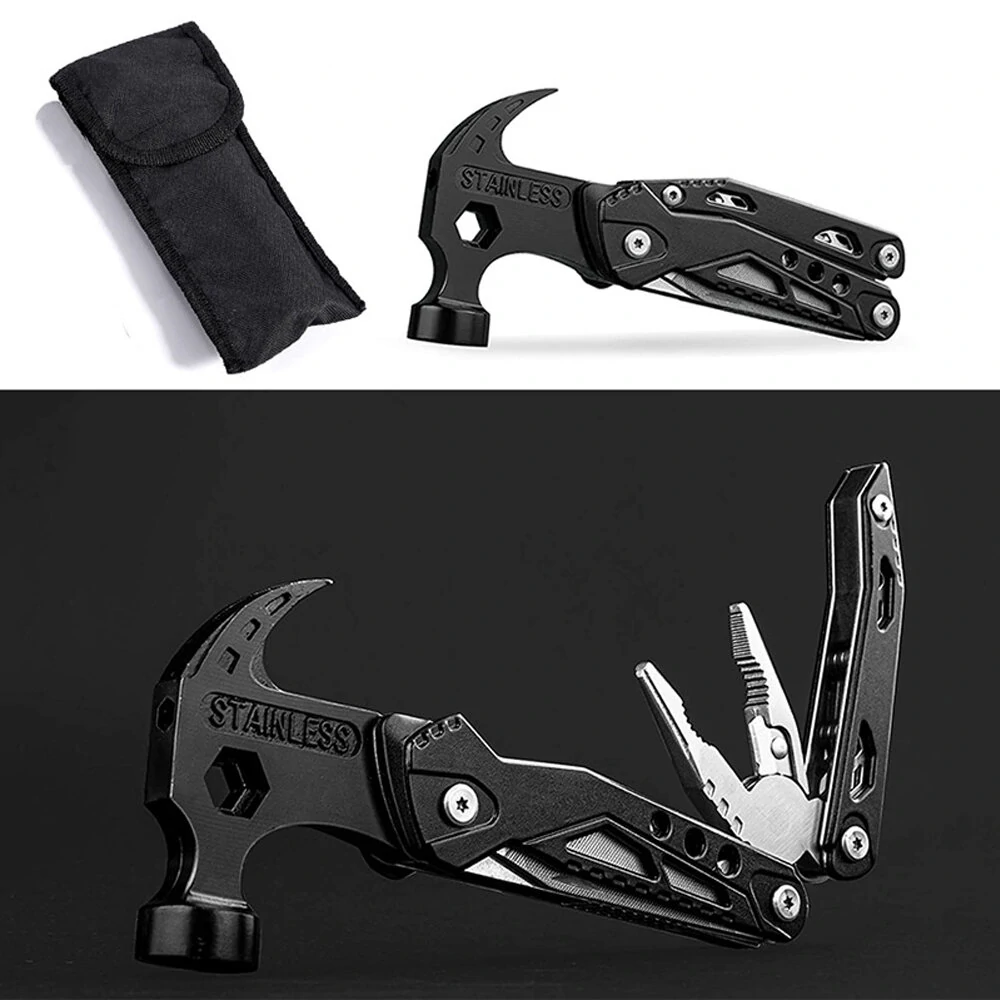 14 in 1 Multitool Hammer - Compact Folding Survival Tool for Camping & Hiking - Image 2