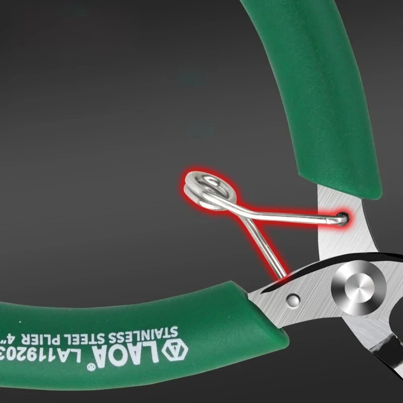 LAOA Mini Electronic Scissors - Stainless Steel Long Nose & Diagonal Pliers Wire Cutters - Image 5