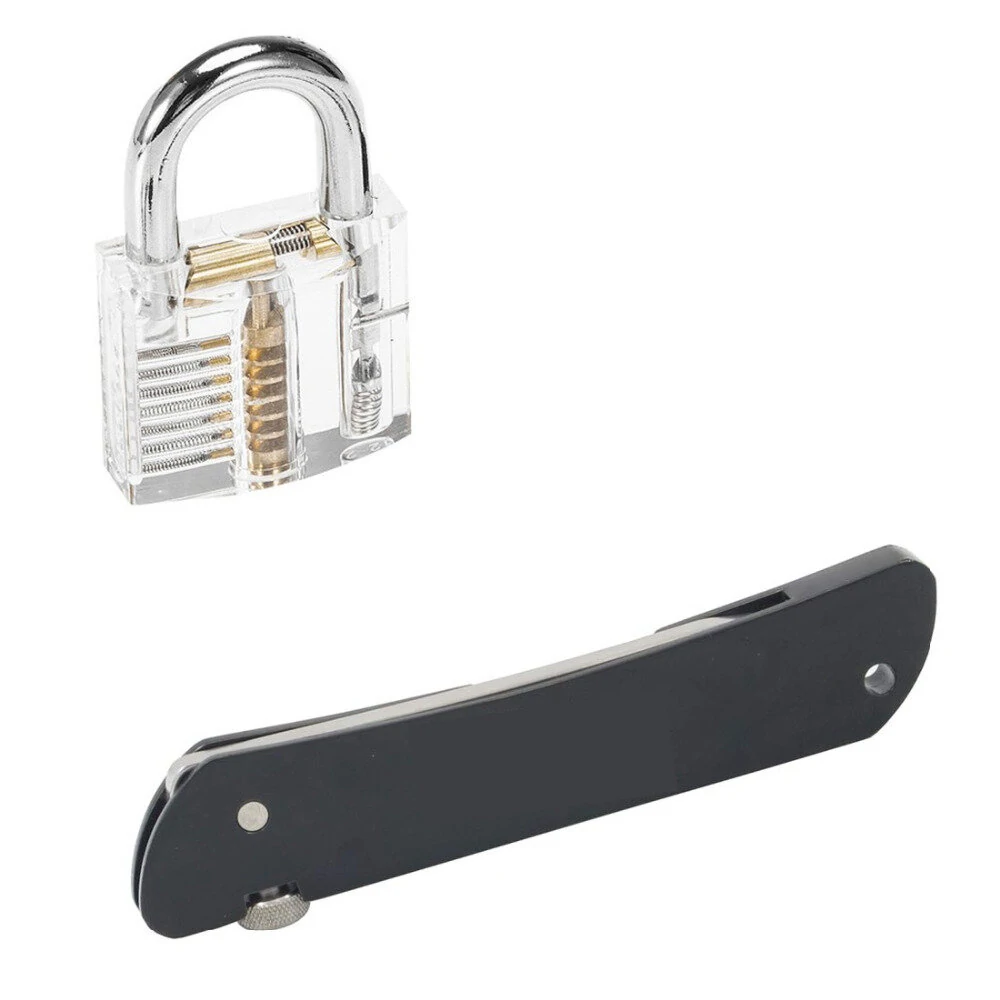 6 in 1 Folding Locksmith Tools Set | Transparent Padlock Tool | Pocket Lock Pick Set - Image 5