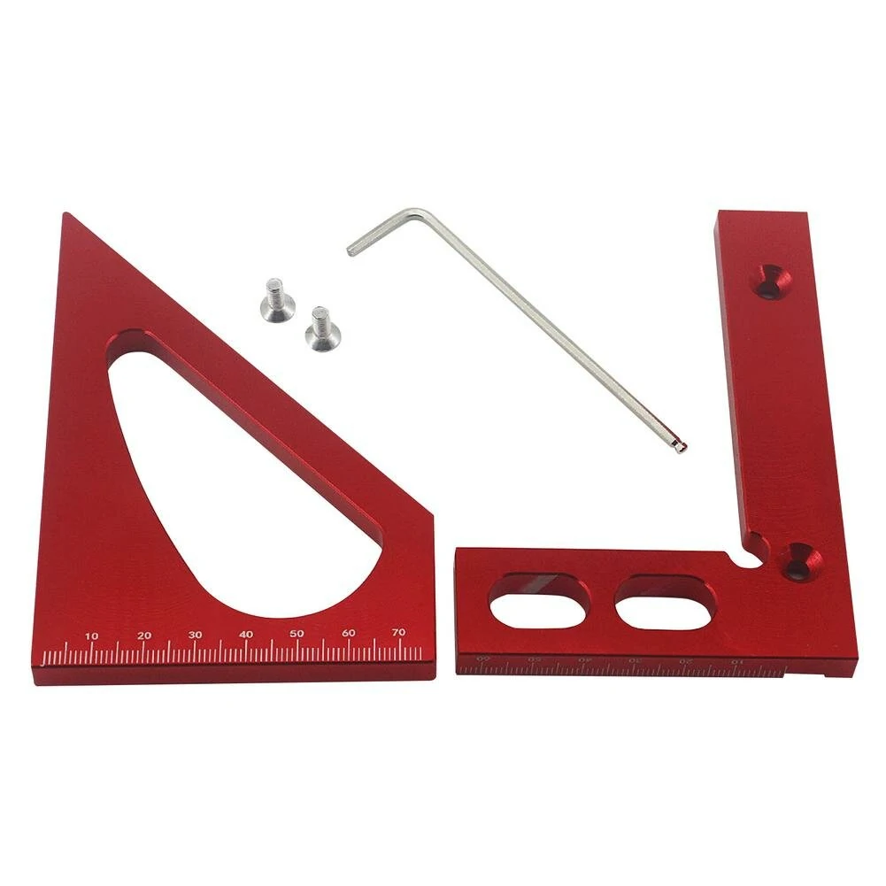 Woodworking Triangle Square Ruler | Precision Angle Measuring Tool & Saw Guide - Image 4