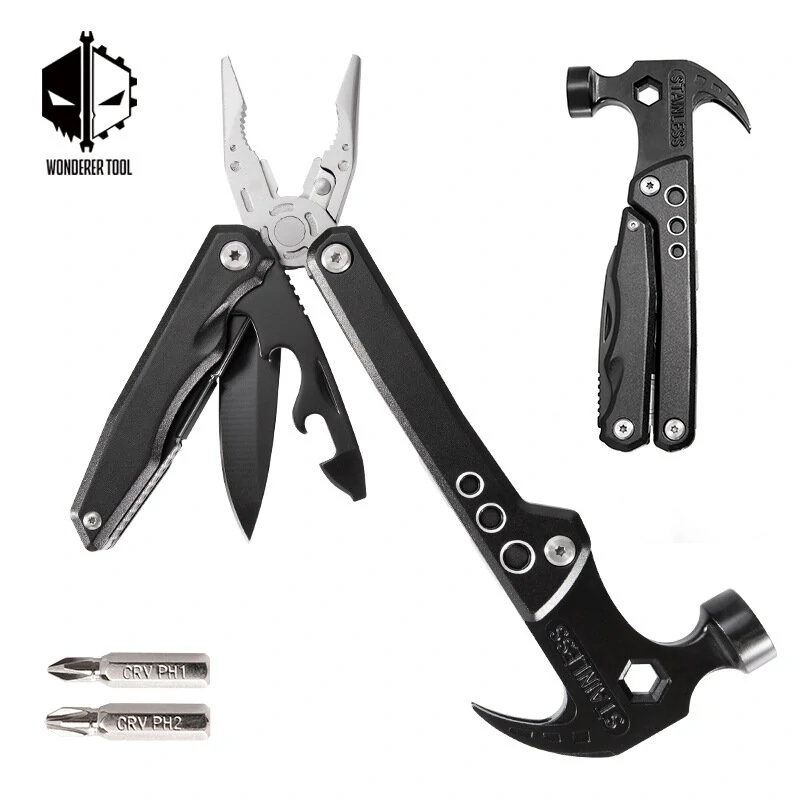 Leatherman Multitool with Knife & Pliers | Stainless Steel | Portable Pocket Hammer for Camping - Image 3