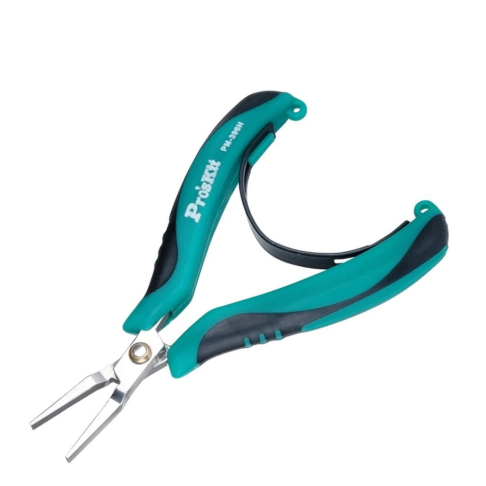 Pro'sKit PM-396H Flat Nose Pliers | Stainless Steel Mini Vise Pointed Nose for Electronics Repair - Image 4