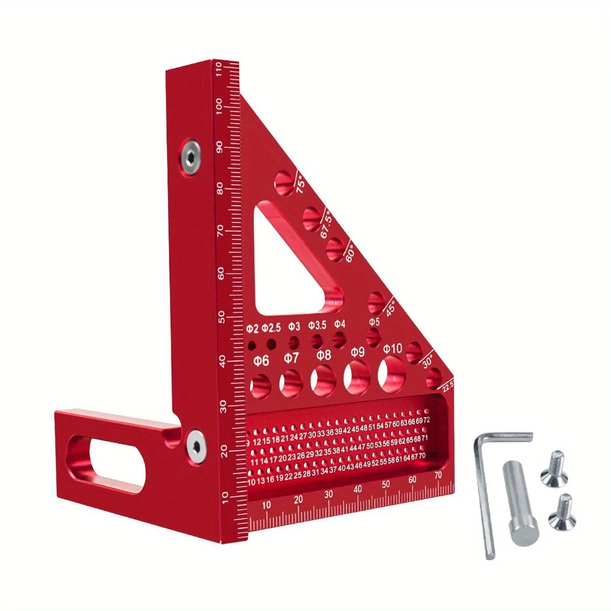 JIGHOLE 5th Gen 3D Multi-Angle Measuring Ruler - 22.5-90 Degree Protractor | Aluminum Alloy Woodworking Scriber - Image 4