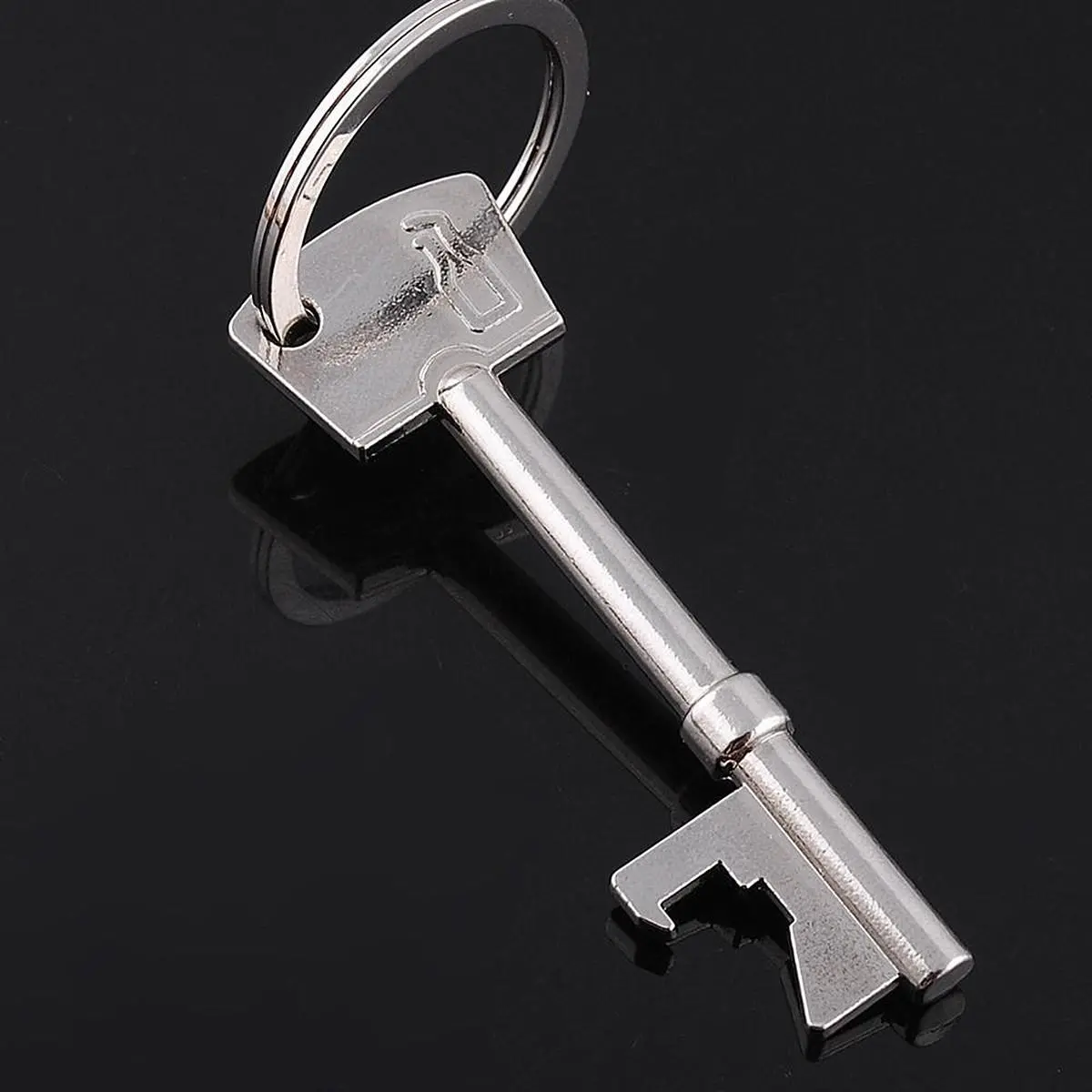 Key Shaped Opener Ring Keyring Chain Keychain Metal Beer Bar Tool - Image 2