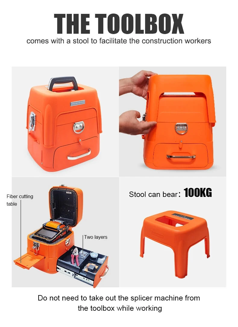 Signal Fire AI-9 Orange Fusion Splicer | 9-in-1 6 Motor Machine | 5s Splice Bluetooth TFT - Image 4
