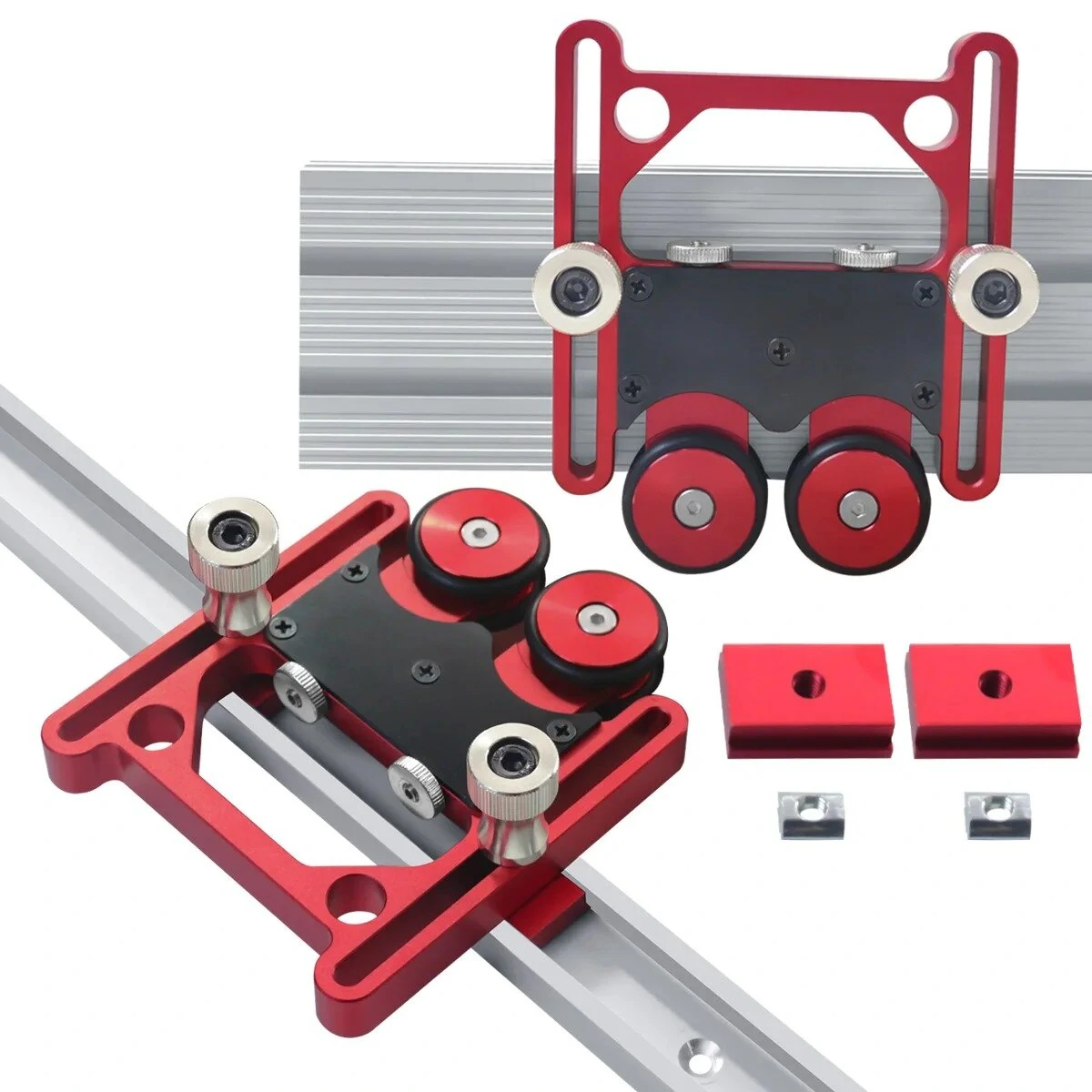 Adjustable Stock Guide with One-Way Wheel - Versatile Safety Tool for Table Saw, Band Saw - Image 3