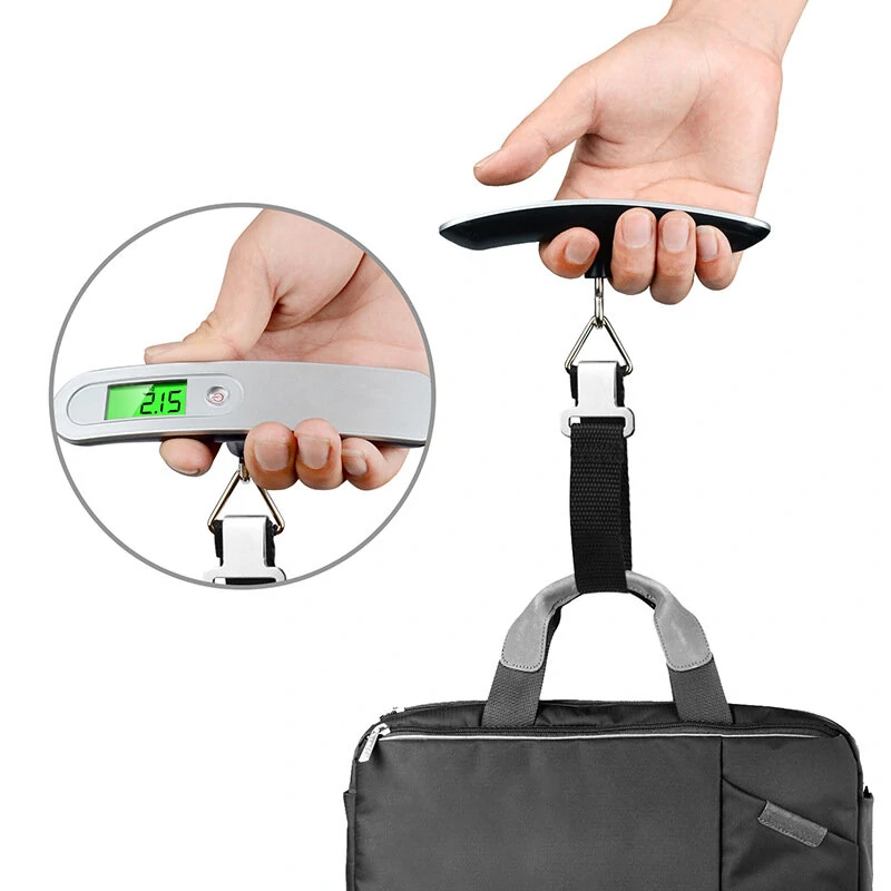 Digital Luggage Scale 50kg - Portable Hanging Scale with Backlight | Silver - Image 3