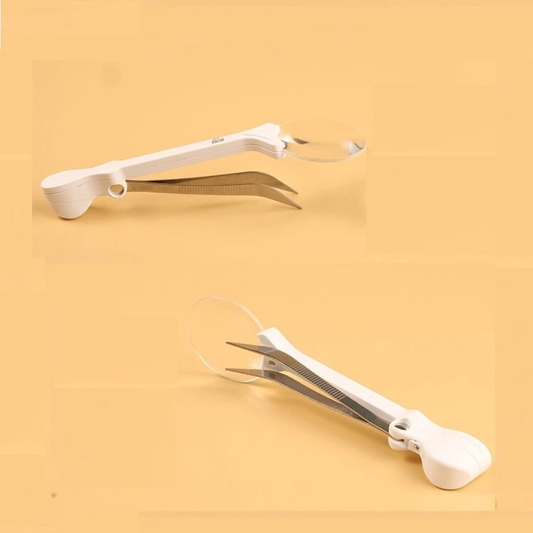 5X HD Magnifying Tweezers with LED Light | Precision Handheld Magnifier - Image 2