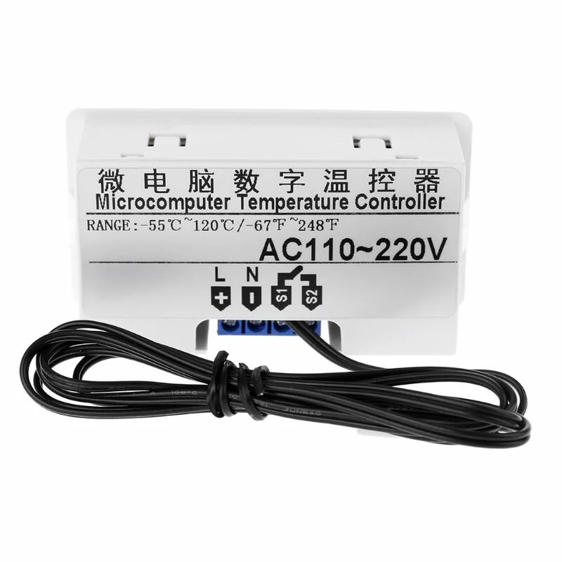 Digital Temperature Controller Thermostat - 110V-220V AC / 12V DC with LED Display & Buzzer - Image 5