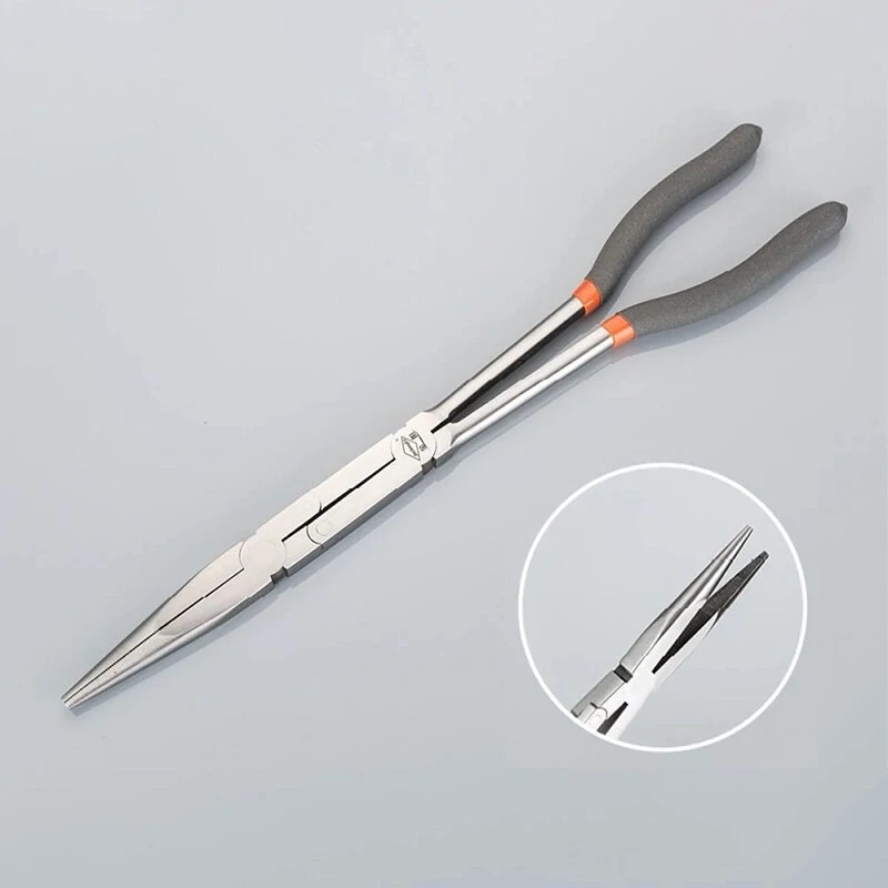 Multifunctional Carbon Steel Pointed Nose Pliers | 8/11/16 Inch Long Rod Auto Repair Tool - Image 5