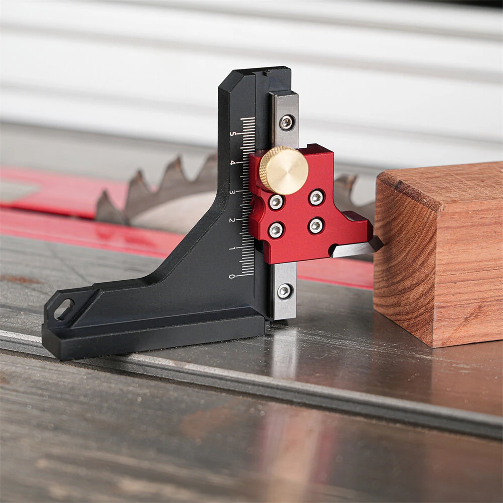 Precision CNC Aluminum Height Gauge - 123x90mm Engraved Scale | Router Table Plate - Image 3