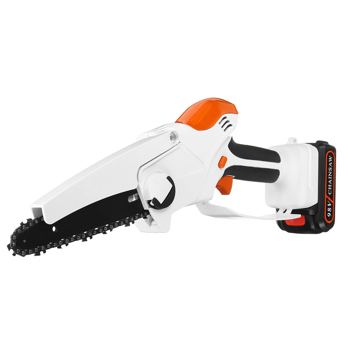 98VF Cordless Electric Chain Saw - 6 Inch Rechargeable Wood Cutter w/ Battery - Image 4