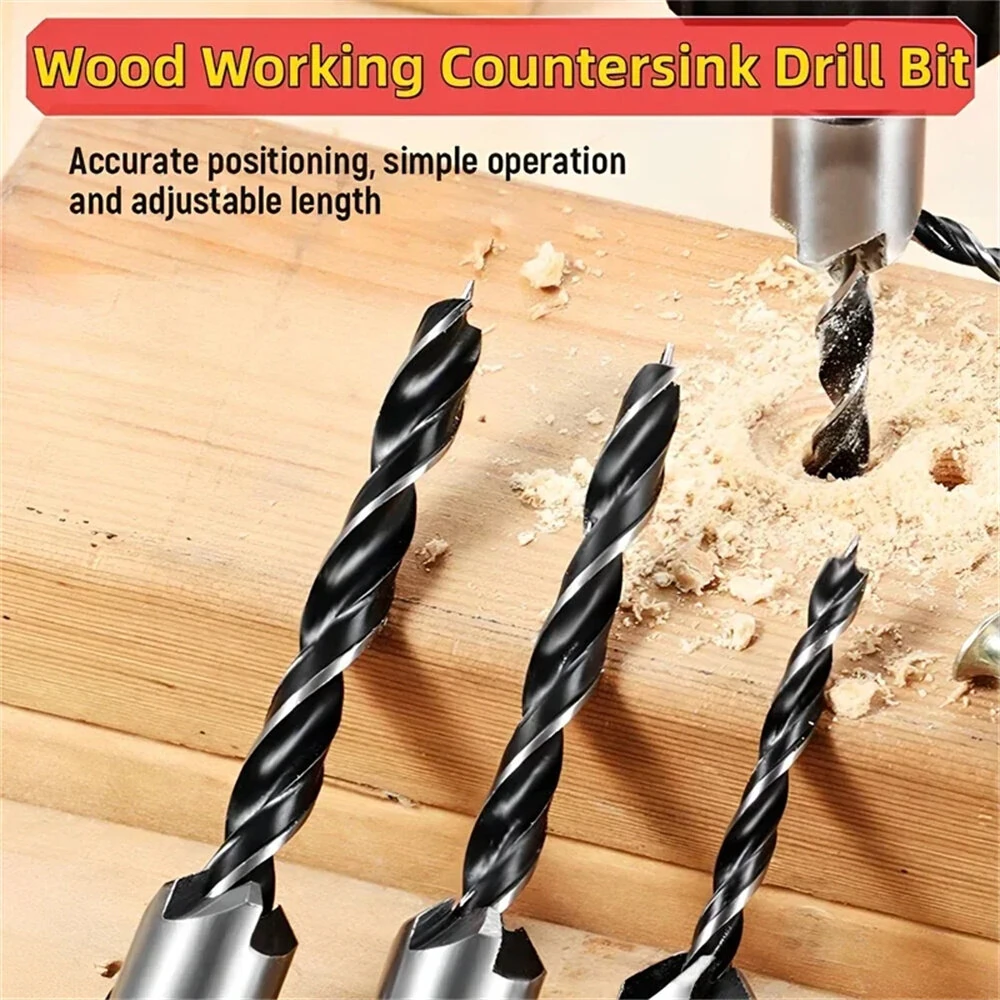 5/8PCS HSS4241 Titanium Countersink Drill Bit Set | 90° Chamfer 3-10mm | for Wood Metal Plastic - Image 4