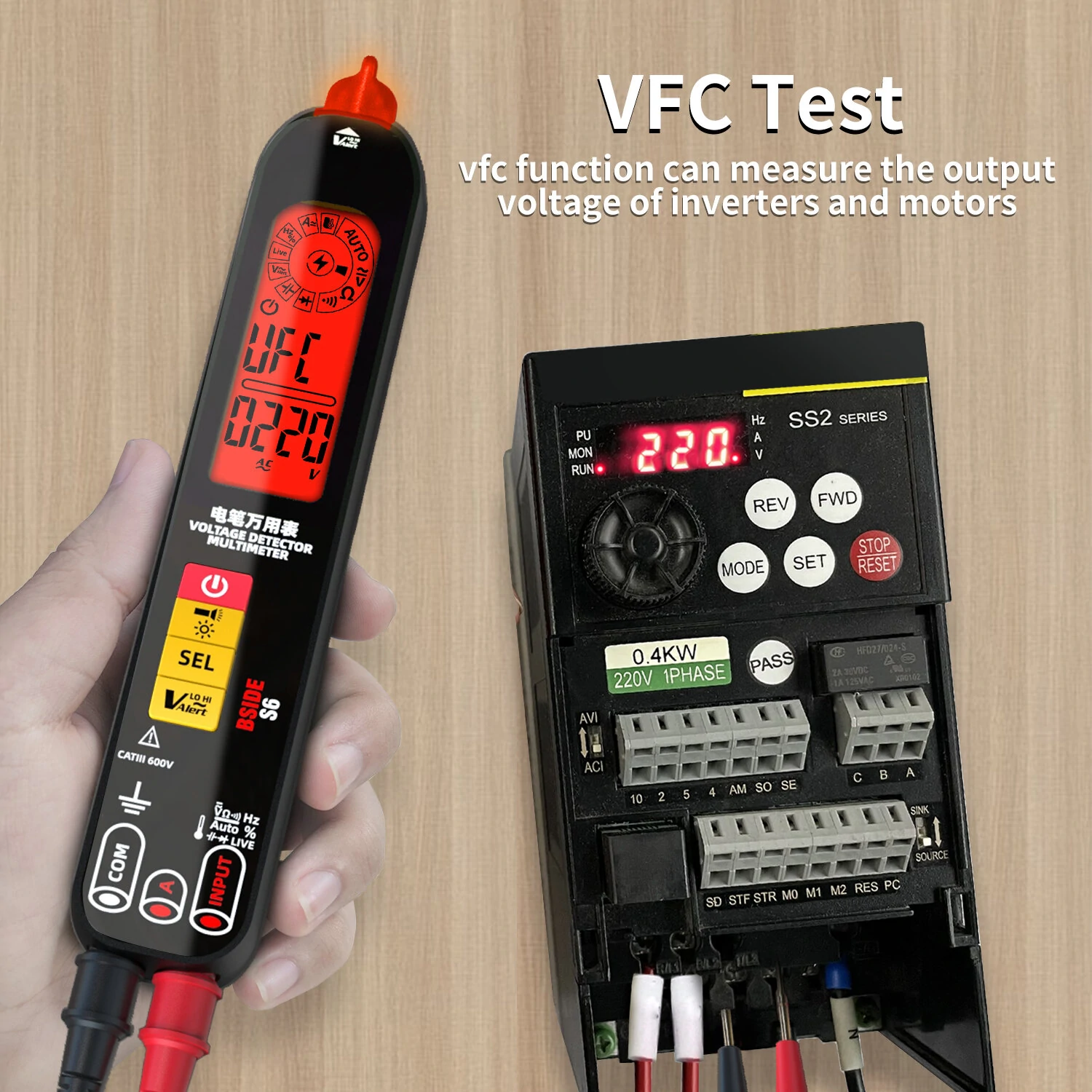 BSIDE S6 Smart Digital Multimeter Pen - Auto Range NCV Voltage Tester - Image 4