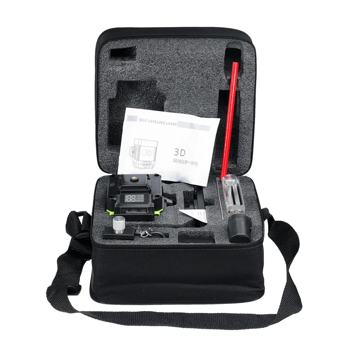 16 Line Laser Level - 360 Degree Rotary Horizontal & Vertical Cross with Base - Image 5