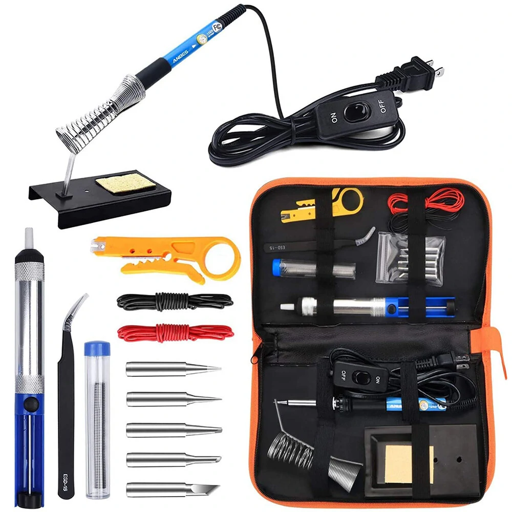 60W Adjustable Temperature Welding Iron Set - 200°C-450°C - 220V Alloy Tool Kit - Image 2