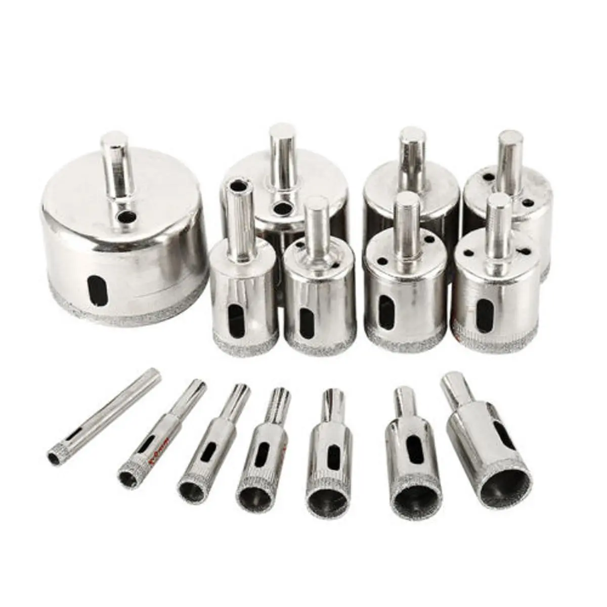 15pcs Diamond Hole Saw Set | 3-42mm Tile Ceramic Glass Porcelain Marble Drill Cutter - Image 2