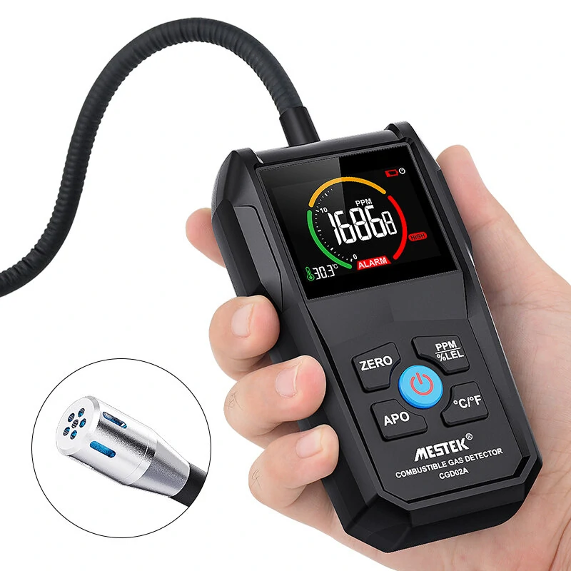 MESTEK CGD-02A Digital Gas Leak Detector | Combustible Gas Tester & Air Quality Monitor - Image 5