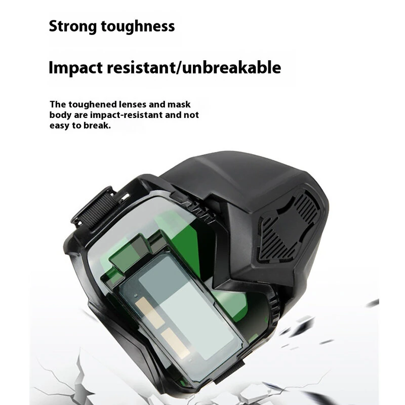 Automatic Welding Helmet - Full Face Variable Light 0.01ms | High Definition Lens & 10 Glasses - Image 5