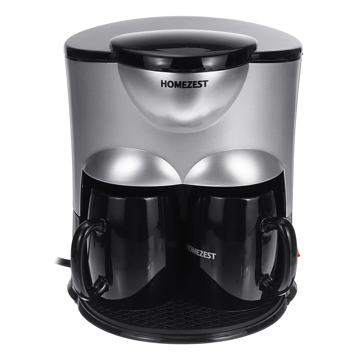 Mini Coffee Maker - Ceramic Double Cup Automatic Home American Coffee Machine - Image 2