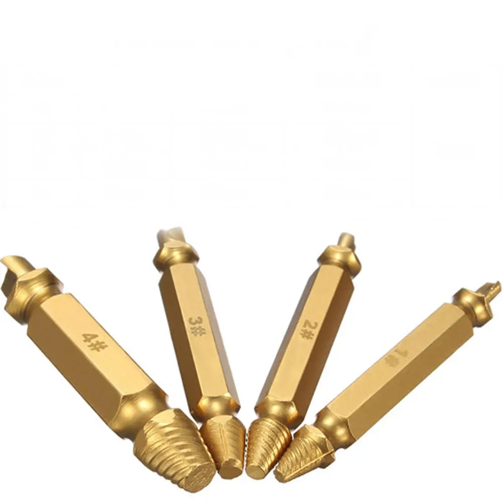 Damaged Screw Extractor Kit - 4pc Tool for Removing Stripped Metal Screws - Image 3