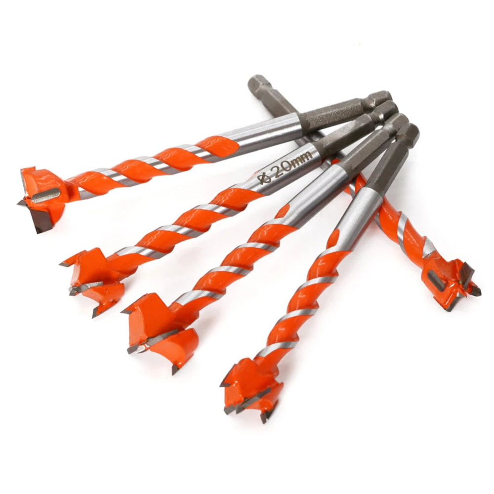 10Pcs Woodworking Hole Opener Set - Alloy Threaded Hex Shank Punch Bits - Image 2