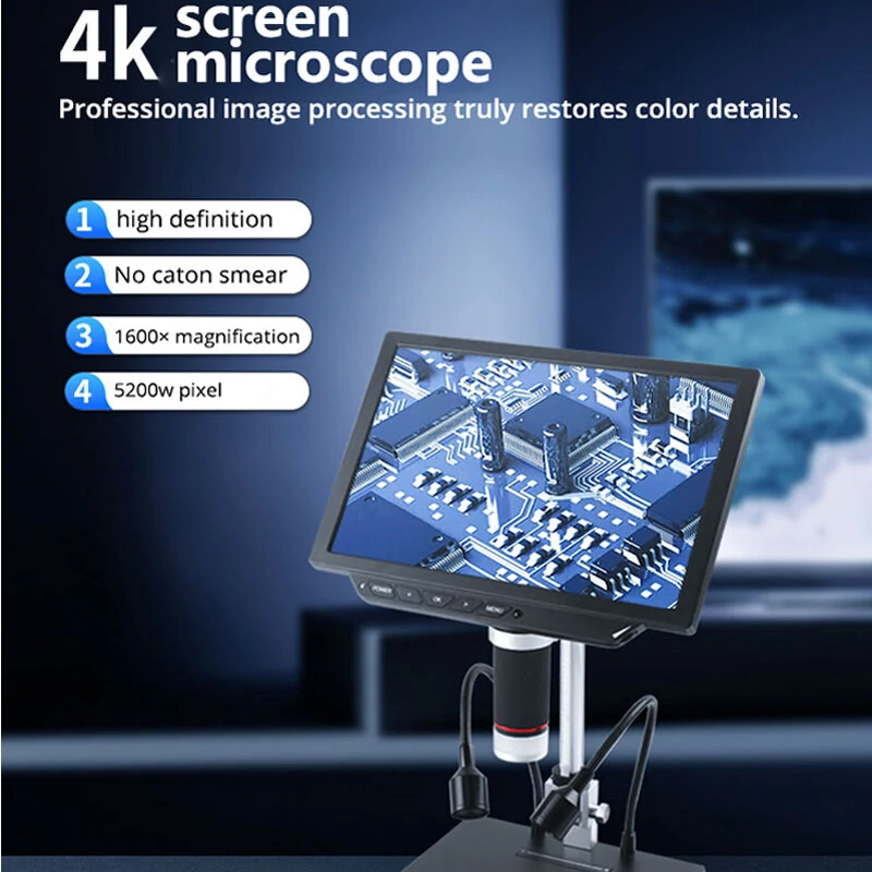 8.0 Inch Video Microscope - 13MP 4K Camera, Large Anti-Glare IPS Screen | USB for Android/iOS - Image 3