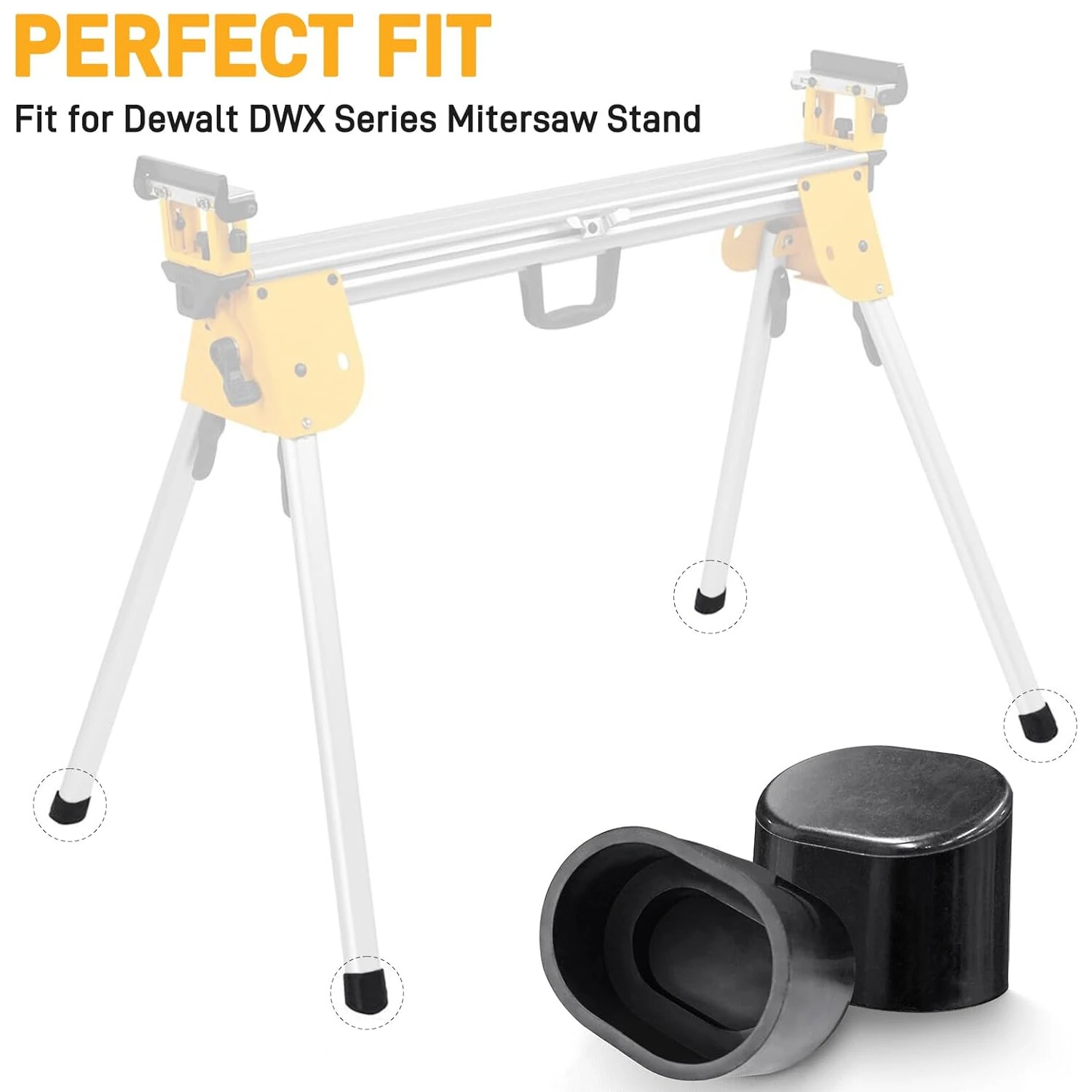 Dewalt DWX723 DWX724 DWX725 Miter Saw Stand Feet | Upgraded Rubber Base Replacement - Image 5