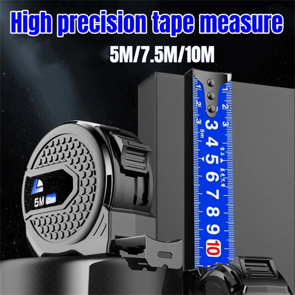 Retractable Tape Measure - 5M 10M High-Precision Steel | ABS Shell & Wear-Resistant Hook - Image 2